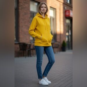 LULULEMON SCUBA yellow PULLOVER HOODIE SWEATSHIRT size 4